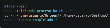proceso batch linux