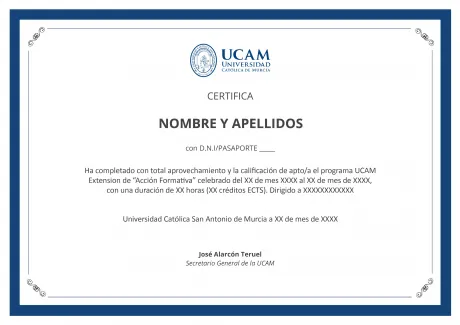 Diploma Universidad Católica de Murcia